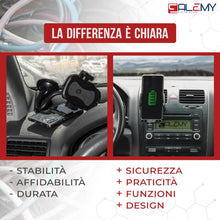 Carica l'immagine nel visualizzatore di Gallery, Caricatore Wireless Auto 15W, Supporto Cellulare Auto con Bloccaggio Automatico e Rotazione 360°, Ricarica Rapida per Bo