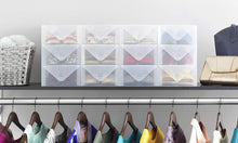 Carica l'immagine nel visualizzatore di Gallery, Whitmor Clear Vue - Set di 4 scatole per scarpe da donna, colore bianco, set da 4