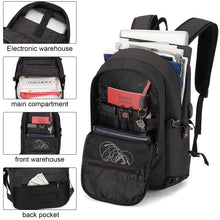 Carica l'immagine nel visualizzatore di Gallery, Tzowla Zaino Porta PC Universitari Uomo e Donna,Zaino da Viaggio Impermeabile Antifurto di Ricarica USB e Serratura per Notebook da 15/15,6 Pollici,Zaino da Giorno Sottile Lavoro Business-Nero