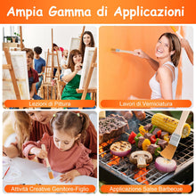 Carica l'immagine nel visualizzatore di Gallery, 40 Pezzi Set di Pennelli Piccoli, 13.5cm Pennelli Piatti Set, Pennelli per Pittura con Manico in Legno per Colori, Arte,