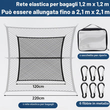 Carica l'immagine nel visualizzatore di Gallery, Rete da Ccarico per Camion, Rete Portaoggetti Auto 120×120 cm