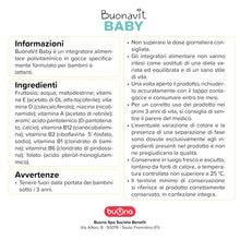 Carica l'immagine nel visualizzatore di Gallery, Buonavit Baby Gocce Multivitaminico Bambini 20ml, Integratore Vitamina D A B1 B2 B6 E Vitamina B12 e Acido Folico, Gusto