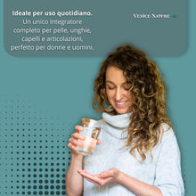 Carica l'immagine nel visualizzatore di Gallery, Collagene e Acido Ialuronico - Collagene Idrolizzato con Acido Ialuronico Coenzima Q10 + Vitamina C + Magnesio, Vitamina