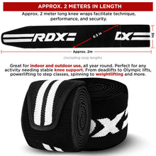 Carica l'immagine nel visualizzatore di Gallery, RDX Ginocchio Fascia Powerlifting Ginocchia Supporto, Approvato da IPL USPA, 200CM Lungo Pesistica Fasce Elastica Bendag