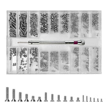 Carica l'immagine nel visualizzatore di Gallery, Diompirux 500 Pezzi Micro Viti con Cacciavite, Set di Mini Viti Autofilettanti, con Testa a Croce Tonda, 18 taglie di vi