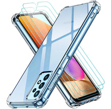 Carica l'immagine nel visualizzatore di Gallery, iVoler Cover per Samsung Galaxy A32 4G, Antiurto Custodia con Paraurti in TPU Morbido e 3 Pezzi Pellicola Vetro Temperat