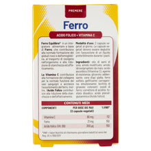 Carica l'immagine nel visualizzatore di Gallery, equilibra Integratori Alimentari, Ferro con Acido Folico + Vitamina C, Integratore a Base di Ferro, per la Normale Funzi