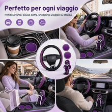Carica l'immagine nel visualizzatore di Gallery, Accessori per Auto da Donna per Interni con Coprivolante,4 Pezzi