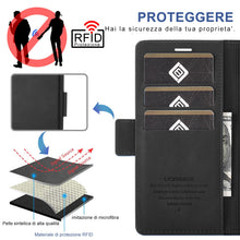 Carica l'immagine nel visualizzatore di Gallery, Giyer Cover per iPhone 14 Pro Max Custodia con Vetro Temperato, Premium PU Portafoglio Slot per Scheda RFID Antifurto Fu