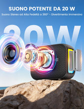 Carica l'immagine nel visualizzatore di Gallery, UOHHBOE Cassa Bluetooth 6.0 Portatile 20W con TWS Stereo, IPX5 e 24H