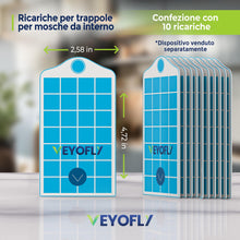 Carica l'immagine nel visualizzatore di Gallery, VEYOFLY Acchiappa Mosche, Ricarica Ufficiale, Trappola Mosche | Conf. da 10