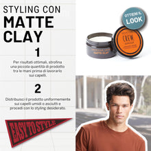 Carica l'immagine nel visualizzatore di Gallery, American Crew Matte Clay, Cera Capelli Uomo, Tenuta Medio/Alta &amp; Finish Opaco, Dona Texture e Controllo, 85g