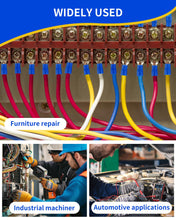Carica l'immagine nel visualizzatore di Gallery, Set da 280 capicorda elettrici – 15 tipi di faston elettrici isolati maschio e femmina, assortimento di capicorda elettr