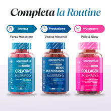 Carica l'immagine nel visualizzatore di Gallery, Creatina Gommose 5000 mg | Testata in Laboratorio | 90 Gommose | Novomins
