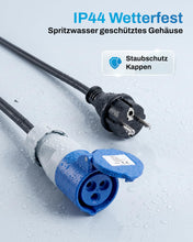 Carica l'immagine nel visualizzatore di Gallery, Adattatore CEE spina Schuko a presa CEE, cavo 'campeggio', cavo IP44, prolunga, H07RN-F 3G2,5, adattatore 16A