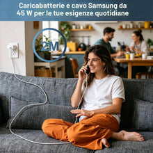 Carica l'immagine nel visualizzatore di Gallery, 45W USB C Caricatore Caricabatterie Rapido con 2M Tpye C Cavo