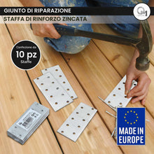 Carica l'immagine nel visualizzatore di Gallery, 10 x Piastre forate (100 x 40 x 2) Piastra di fissaggio, Connettore per legno, Lastrina di giunzione piatta, Piastra di 