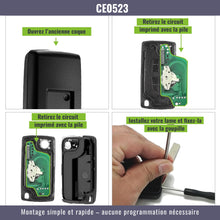 Carica l'immagine nel visualizzatore di Gallery, Jongo® CE0523 Guscio Chiave 2 Tasti Compatibile con Citroen C3 - senza Lama