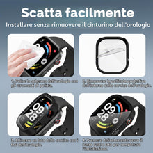 Carica l'immagine nel visualizzatore di Gallery, Diruite 3 Pezzi Custodia per Xiaomi Redmi Watch 6 Vetro Temperato,Ultra Sottile HD Resistente Graffi PC Protettiva Total