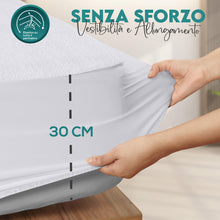 Carica l'immagine nel visualizzatore di Gallery, Coprimaterasso Impermeabile 160 x 200 cm, Altezza 30 cm