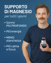 Carica l'immagine nel visualizzatore di Gallery, Magnesio Bisglicinato 1500mg con Vitamina B6 – Supporta Stress e Stanchezza