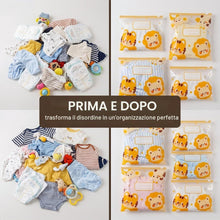 Carica l'immagine nel visualizzatore di Gallery, 20 Bustine Corredino Neonato Ospedale, Sacchetti Cambio Neonato Ospedale con Leone, Buste per Parto e Nascita in 2 Misur