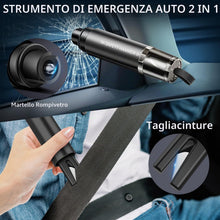 Carica l'immagine nel visualizzatore di Gallery, DEPAR Martello di Emergenza per Auto da 2 Pezzi, Rompivetro 2 in 1, Piccolo Martello di Rompi Vetro per Auto Con Taglier