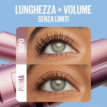 Carica l'immagine nel visualizzatore di Gallery, Maybelline New York Mascara Ciglia Sensazionali Sky High, Volume Intenso e Lunghezza Senza Limiti, Ciglia Leggere, Defin
