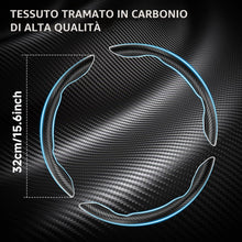 Carica l'immagine nel visualizzatore di Gallery, EINESIN 3x Coprivolante in Fibra di Carbonio Antiscivolo, Design Segmentato a Farfalla, Universale per il 99% delle Auto