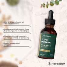 Carica l'immagine nel visualizzatore di Gallery, Olio di Origano Gocce - 100% Puro - Alto dosaggio di Carvacrolo - 20 ml
