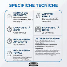 Carica l'immagine nel visualizzatore di Gallery, PROCHIMA, Marmorina Bianca, Polvere Mescolabile con Acqua, Simile alla Ceramica, 1 Kg