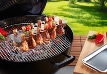 Carica l'immagine nel visualizzatore di Gallery, AMZBBQ® Supporto per cosce di pollo per barbecue, 12 stecche, in acciaio inox con ciotola