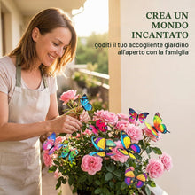 Carica l'immagine nel visualizzatore di Gallery, 50 Pezzi Farfalle Decorative da Giardino 6cm, Farfalle 3D in PVC Impermeabili, Ornamenti per Vasi, Piante e Fiori, Decor