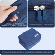 Carica l'immagine nel visualizzatore di Gallery, AiQInu Organizer Cavi Borsa da Viaggio Organizzatore Cavi Resistente All'acqua Portatile Porta Cavi Organizer per Caricatore, Chiavetta USB, Auricolare, Power Bank, Hard Disk, Scheda SD