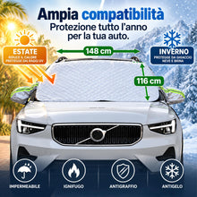 Carica l'immagine nel visualizzatore di Gallery, MAXITALY Copriparabrezza Auto Inverno, Parasole Auto 148x116cm 4 Stagioni