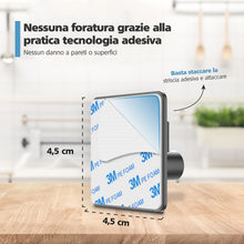 Carica l'immagine nel visualizzatore di Gallery, 4 x Ganci da parete senza forare Nero, fino a 8 kg