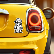 Carica l'immagine nel visualizzatore di Gallery, Adesivo per auto con scritta "Baby on Board", in vinile, 15 x 9,5 cm, resistente alle intemperie e ai raggi UV, autoades