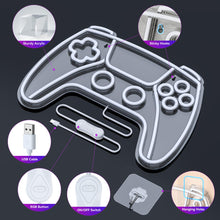 Carica l'immagine nel visualizzatore di Gallery, Insegna al Neon LED Personalizzato Gamepad Forma da Parete, Luci Neon LED, Scritte L ED da Parete, Decorazione per Sale 