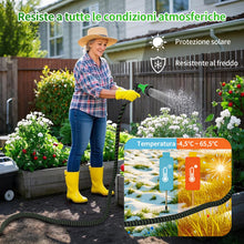 Carica l'immagine nel visualizzatore di Gallery, Tubo Acqua Giardino Flessibile Estensibile 30m Doccetta Attacco Rubinetto 1/2 e 3/4 con 8 Funzioni con Custodia Portagom