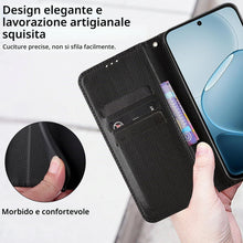 Carica l'immagine nel visualizzatore di Gallery, Cover per OPPO A6X / A6T / A6K 4G/5G custodie,Premium Portafoglio Magnetica Flip Case,Custodia con fibra di carbonio-Ner