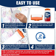 Carica l'immagine nel visualizzatore di Gallery, AstraVox Roller Paint Bianco 500g, Pittura Bianca a Base d'Acqua Per Ritocco Pareti e Soffitti, Kit Rullo Integrato Per 