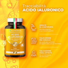 Carica l'immagine nel visualizzatore di Gallery, Acido Ialuronico 100% Puro | 60 Capsule | Nutrimea