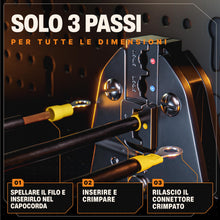 Carica l'immagine nel visualizzatore di Gallery, BAURIX® Pinza Crimpatrice Capicorda 0,5-6 mm² – a Cricchetto