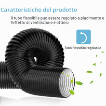 Carica l'immagine nel visualizzatore di Gallery, Hon&amp;Guan ø100mm, 2,5m Tubo Flessibile per Aria in PVC, Tubo in Alluminio per Asciugatrice, Cappe Aspiranti, Sistema di V