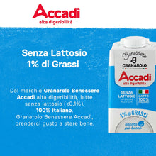 Carica l'immagine nel visualizzatore di Gallery, Granarolo, Latte UHT Accadì da 500 ml, 6 Confezioni di Latte 100% Italiano Senza Lattosio e solo 1% di Grassi, Non Appes