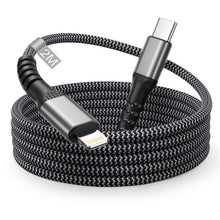 Carica l'immagine nel visualizzatore di Gallery, Cavo iPhone USB C 2 Metri [Certificato MFi], Cavo USB C Lightning Cavetto iPhone Filo Cavi Lightning USB C Cavi Caricato