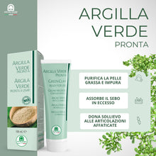 Carica l'immagine nel visualizzatore di Gallery, Argilla Verde Ventilata Antinfiamamtoria Naturale Purissima e Pronta all'Uso, Tubo 100ml, Argilla per Impacchi Articolaz