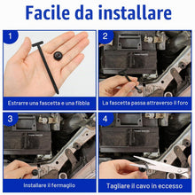 Carica l'immagine nel visualizzatore di Gallery, VEGCOO 100 Pezzi Nylon Universal Cable Tie Buckle, Fascette Stringicavo Autobloccanti Resistenti, Multipurpose Plastic C