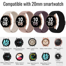 Carica l'immagine nel visualizzatore di Gallery, chinbersky 20mm Nylon Intrecciato Cinturino Compatibile con Samsung Galaxy Watch 4/5/6/7 40mm 44mm/Galaxy Watch5 Pro/Wat