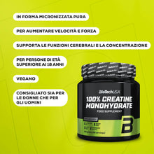 Carica l'immagine nel visualizzatore di Gallery, BioTechUSA 100% Creatine Monohydrate, Creatin monoidrato di grado farmaceutico in polvere senza aggiunta di sapore, 300 